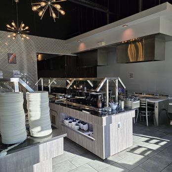 Galaxy Hotpot & Sushi - Sauce and veggie bar to choose sauces from - Sushi Bars Near Me - Deerfield, Illinois