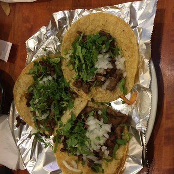 Taco Tequila's - Two carne asada tacos and one beef tongue - Bars Near Me - Terre Haute, Indiana