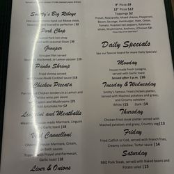 Smitty's Food & Drink - Daily Special Menu