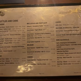 The Sea Star - Menu - Dive Bars Near Me - San Francisco, California The Sea Star - Menu - Dive Bars Near Me - San Francisco, California
