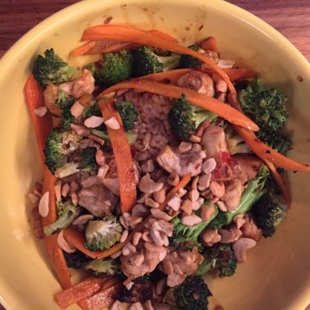 Doc B's Restaurant + Bar - Wok Out Bowl with Chicken, sweet and spicy Thai sauce and sticky brown rice. - Bars Near Me - Tampa, Florida Doc B's Restaurant + Bar - Wok Out Bowl with Chicken, sweet and spicy Thai sauce and sticky brown rice. - Bars Near Me - Tampa, Florida