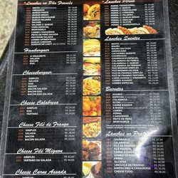 Bar e Lanches Estadão - Menu