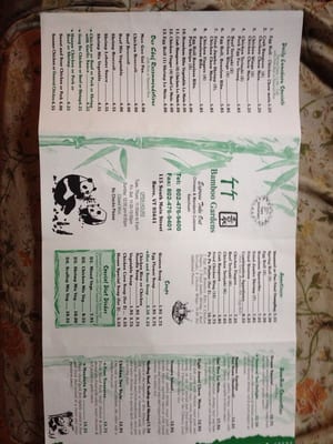 Menu photo 2 Bamboo Garden Barre, VT