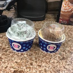 two cups of ice cream