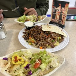 two plates of food on a table two plates of food on a table