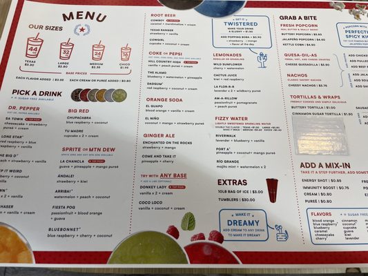 Menu photo 1 Sodamigo San Antonio, TX