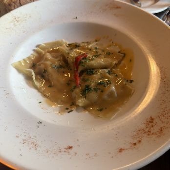 L’Ardoise Bistro - Tiger Prawn Ravioles, yum! The sauce is very umami. - French Near Me - San Francisco, California L’Ardoise Bistro - Tiger Prawn Ravioles, yum! The sauce is very umami. - French Near Me - San Francisco, California