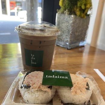 Tadaima - Marina - Hojicha latte, yuzu salmon onigiri, miso crab onigiri - Cafes Near Me - San Francisco, California Tadaima - Marina - Hojicha latte, yuzu salmon onigiri, miso crab onigiri - Cafes Near Me - San Francisco, California