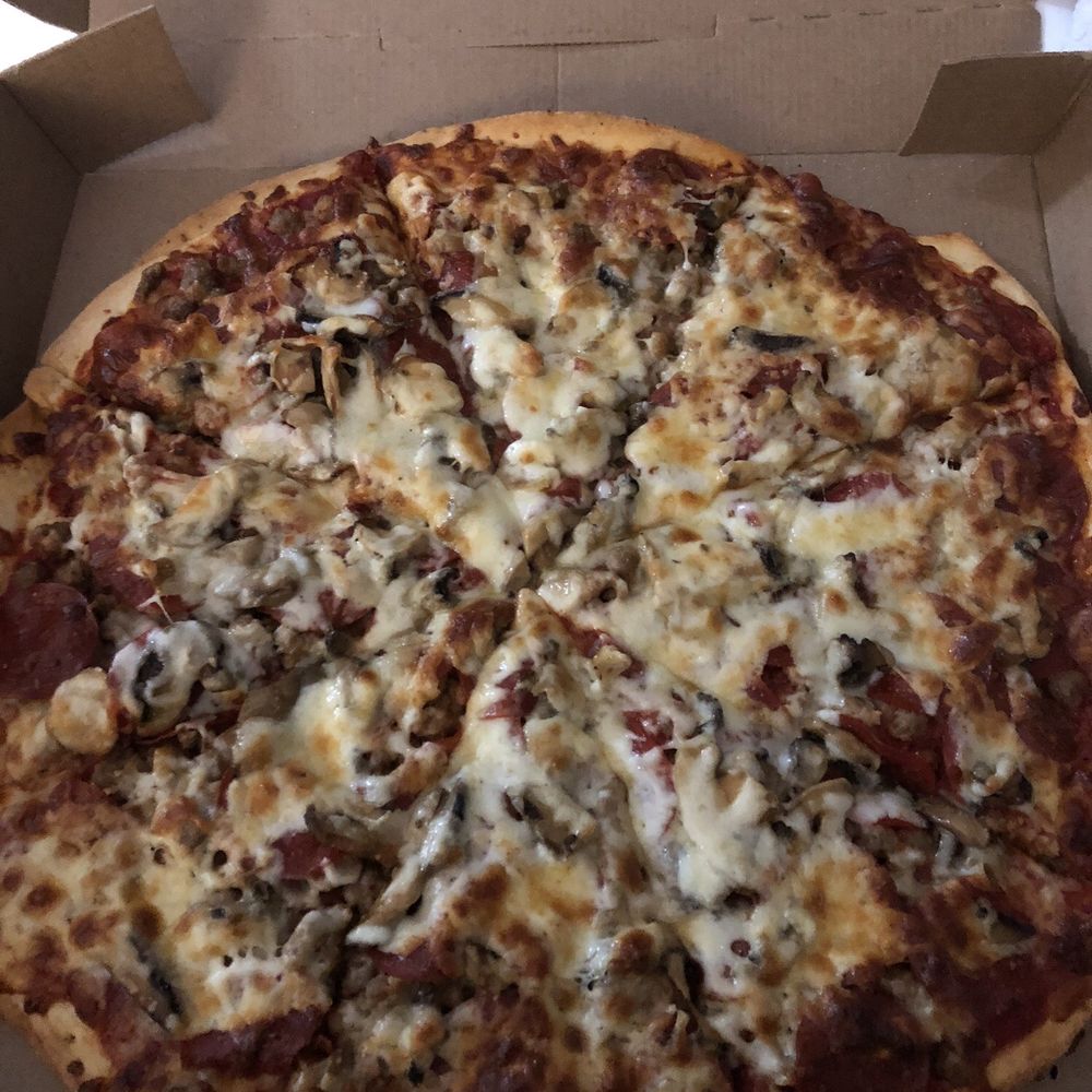 River Bend Pizza - Large pepperoni, mushrooms, sausage! It was great - Pizza Near Me - Fort Wayne, Indiana River Bend Pizza - Large pepperoni, mushrooms, sausage! It was great - Pizza Near Me - Fort Wayne, Indiana