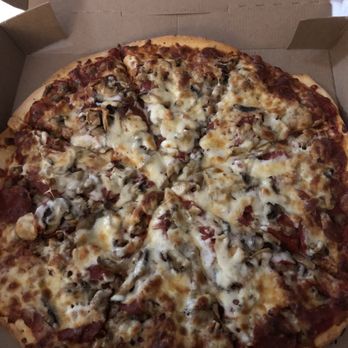 River Bend Pizza - Large pepperoni, mushrooms, sausage! It was great - Pizza Near Me - Fort Wayne, Indiana River Bend Pizza - Large pepperoni, mushrooms, sausage! It was great - Pizza Near Me - Fort Wayne, Indiana