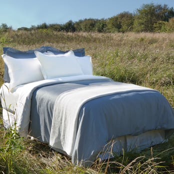 Green Living Organics - Sateen Duvet Cover in quartz blue and Sateen Sheet Set in white (100% Fairtrade and Organic Cotton) - Baby Gear & Furniture Near Me - Northcote, VIC Green Living Organics - Sateen Duvet Cover in quartz blue and Sateen Sheet Set in white (100% Fairtrade and Organic Cotton) - Baby Gear & Furniture Near Me - Northcote, VIC