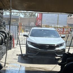 They are installing my tires
