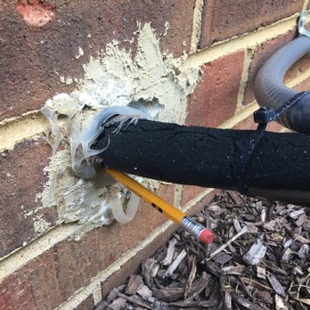James River Air Conditioning - You call this quality work? Just slather on some mortar and gel from the outside with a hole underneath? - Heating & Air Conditioning/HVAC Near Me - Richmond, Virginia James River Air Conditioning - You call this quality work? Just slather on some mortar and gel from the outside with a hole underneath? - Heating & Air Conditioning/HVAC Near Me - Richmond, Virginia