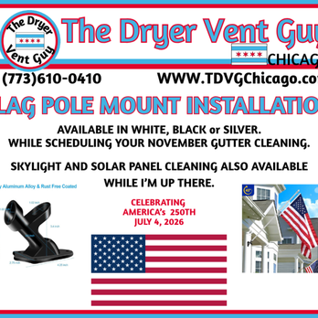 The Dryer Vent Guy - Now providing flag pole mount installations. 11/01/25 - Air Duct Cleaning Near Me The Dryer Vent Guy - Now providing flag pole mount installations. 11/01/25 - Air Duct Cleaning Near Me