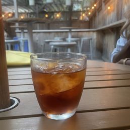 Strawberry mezcal negroni