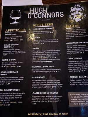 Menu photo 5 Hugh O'Connors - Spring Branch Houston, TX Menu photo 5 Hugh O'Connors - Spring Branch Houston, TX