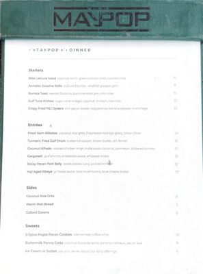 Menu photo 4 Maypop Restaurant New Orleans, LA Menu photo 4 Maypop Restaurant New Orleans, LA