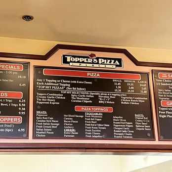 Toppers Pizza Place - Menu saw outdated pics so here is June 21, 2026 - Pizza Near Me - Thousand Oaks, California