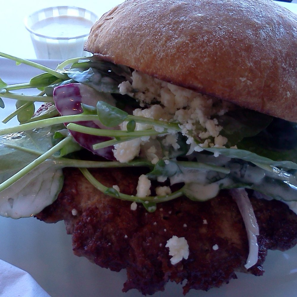 Burger Lounge - Grass-fed Lamb Burger - $10.95
Fig Jam, Fennel-Onion Slaw, Watercress, Feta Cheese, Yogurt Sauce - Burgers Near Me - Los Angeles, California Burger Lounge - Grass-fed Lamb Burger - $10.95
Fig Jam, Fennel-Onion Slaw, Watercress, Feta Cheese, Yogurt Sauce - Burgers Near Me - Los Angeles, California