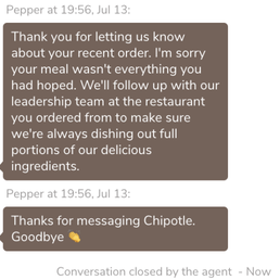 chatbot response