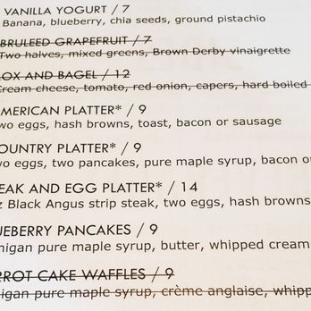 Weber's Restaurant - Middle of breakfast menu - Seafood Near Me - Ann Arbor, Michigan
