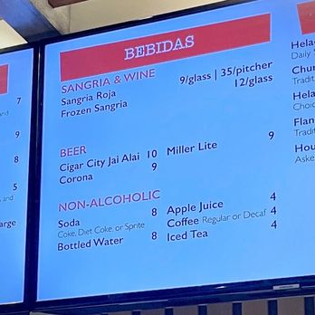 Pepe by José Andrés - Beverage menu - Sandwiches Near Me - Orlando, Florida