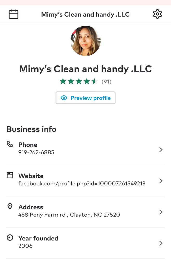 Slide of Mimys Cleaning &Handy