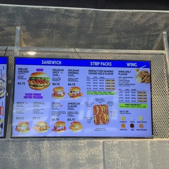 Holdaak Fried Chicken - sandwich + strip menu - Chicken Shop Near Me - Los Angeles, California