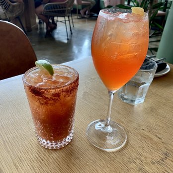 El Barrio Cantina - Mezcal Bloody Mary and I forget the name of the other one lol - Mexican Near Me - Long Beach, California
