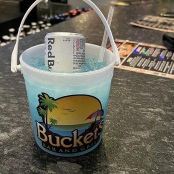 Buckets Bar And Grill - Someone's bucket drink I saw! Whoa!! - Bars Near Me - Chesapeake, Virginia