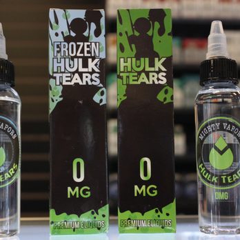 Cloud 9 - Mighty Vapors: Hulk Tears: Sour apple candy, watermelon, berry blend Hulk Tears Frozen - Hulk Tears w/ added menthol - Vape Shops Near Me - West Sacramento, California