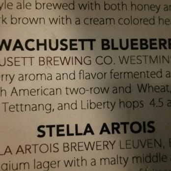 John Brewer's Tavern - Had their Wachusett Blueberry craft beer! Very cool, good. - American Near Me - Waltham, Massachusetts