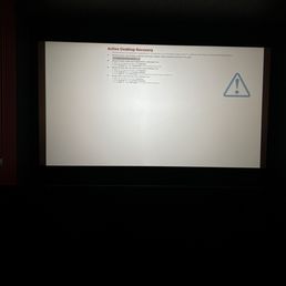 The movie wouldn't start. Customers had to let the staff know.