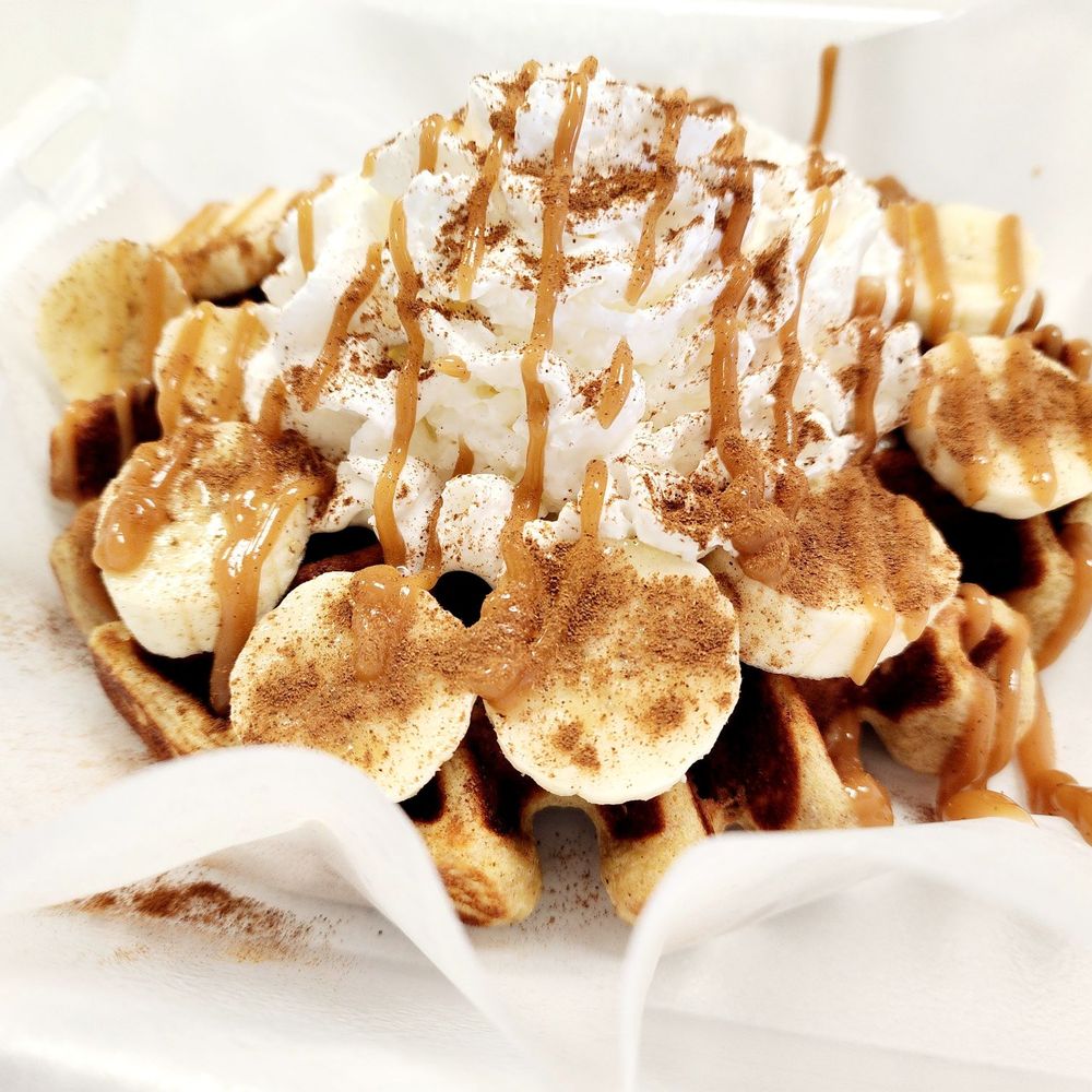 Churro protein waffles - Gluten free. Portions are large Churro protein waffles - Gluten free. Portions are large