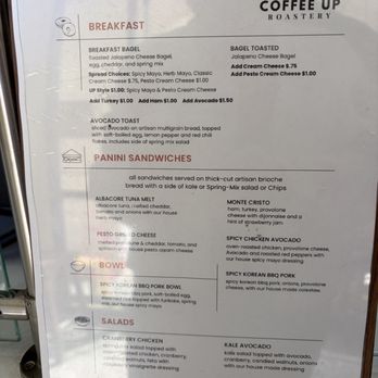 Coffee Up Roastery - Food menu - Coffee & Tea Near Me - Chino, California