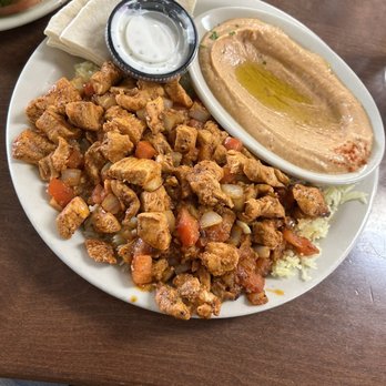 Prince Lebanese Grill - Spicy chicken shawarma lunch special with spicy hummus- there was nothing left when we were done! - Mediterranean Near Me - Arlington, Texas Prince Lebanese Grill - Spicy chicken shawarma lunch special with spicy hummus- there was nothing left when we were done! - Mediterranean Near Me - Arlington, Texas