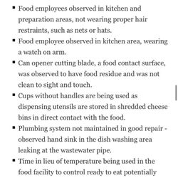 Little Caesars - Inspection violations