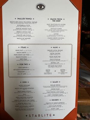 Menu photo 1 Starlite San Diego, CA