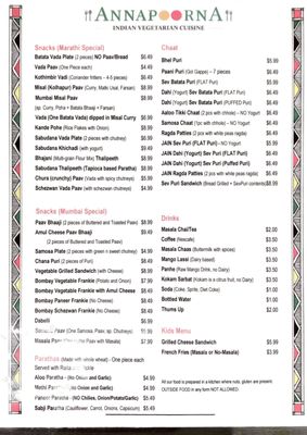 Menu photo 8 Annapoorna Authentic Indian Cuisine Milpitas, CA