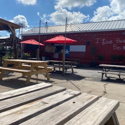The Barn - Patio outside the store. Bar across the ways.