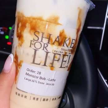 Ding Tea - Monster Boba Latte - with 50% sugar - Bubble Tea Near Me - San Diego, California