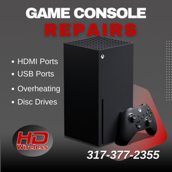 HD Wireless - Expert video game console repairs! HDMI ports, cleaning, USB ports & disc drives fixed fast. #ConsoleRepair #PS5 #Xbox #NintendoSwitch
