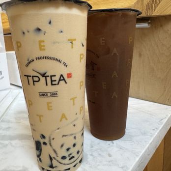 TP Tea - Taiwan Classic Milk Tea (with Boba, QQ Noodle, and Grass Jelly)  TieGuanYin Tea Cold Drink - Bubble Tea Near Me - Flushing, New York