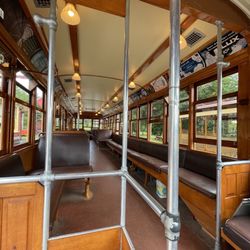Halton County Radial Railway - Inside an empty streetcar