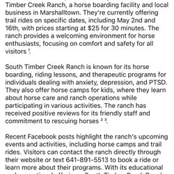 South Timber Creek Ranch