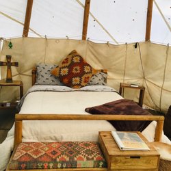 Story Book Stays - Main bed in the tipi and great sleeping