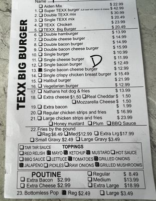 Menu photo 2 Texx Big Burger Surrey, BC