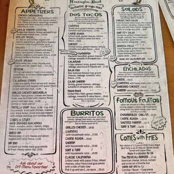 Fred's Mexican Cafe - Food menu - Mexican Near Me - Huntington Beach, California