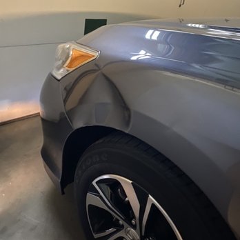 Premier Paintless Dent Repair - Before: Embarrassingly large dent in my front fender - Mobile Dent Repair Near Me - South Bend, Indiana Premier Paintless Dent Repair - Before: Embarrassingly large dent in my front fender - Mobile Dent Repair Near Me - South Bend, Indiana