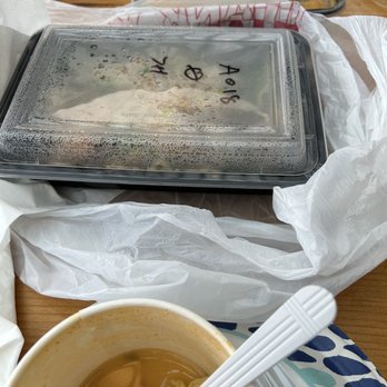 Bahn Thai - Lunch served in take out containers, all at the same time, in a plastic bag, with plastic utensils. This is what is considered dining in. - Thai Near Me - San Diego, California Bahn Thai - Lunch served in take out containers, all at the same time, in a plastic bag, with plastic utensils. This is what is considered dining in. - Thai Near Me - San Diego, California